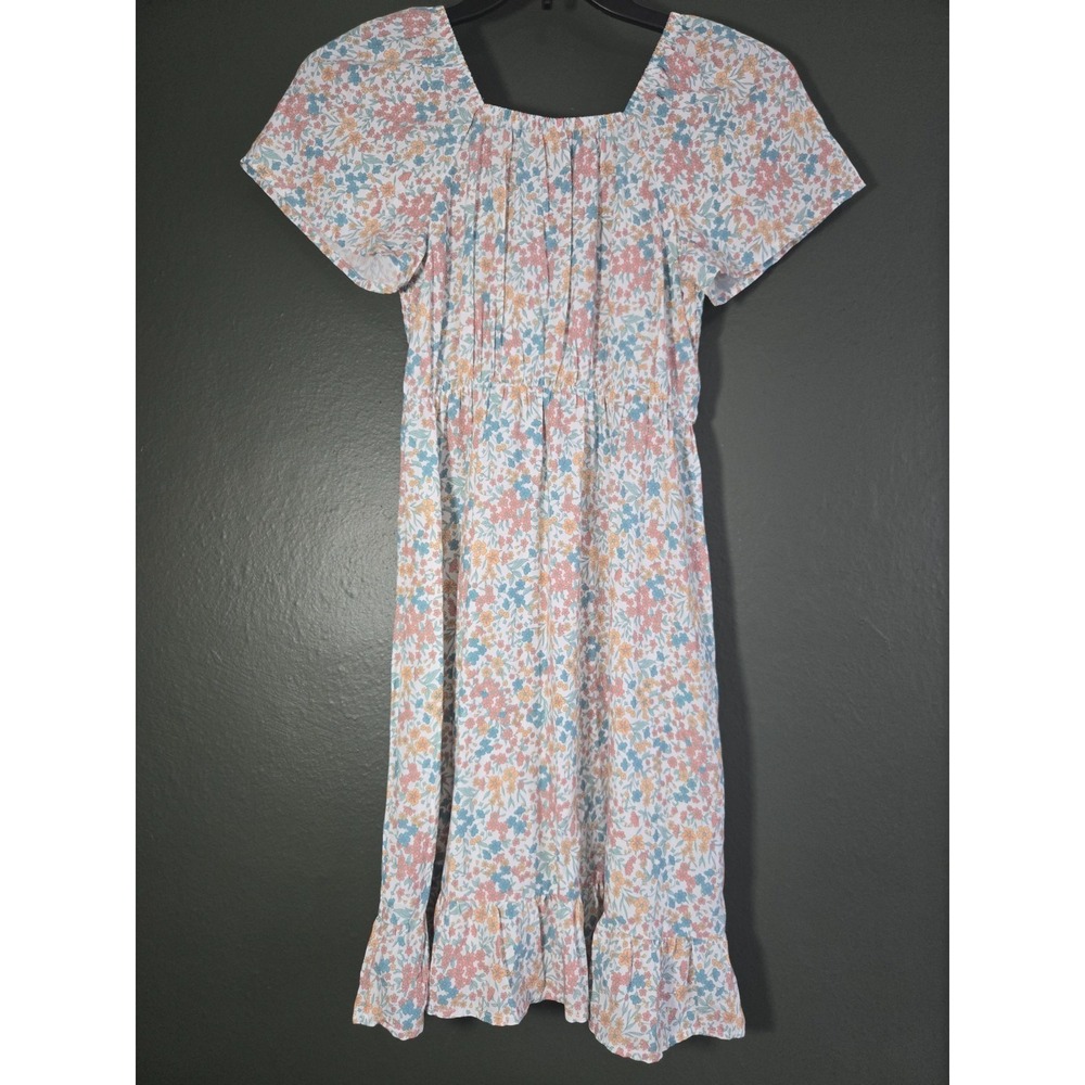 Wonder Nation Girls XL 14-16 Floral Smocked Dress Cottagecore Midi‎